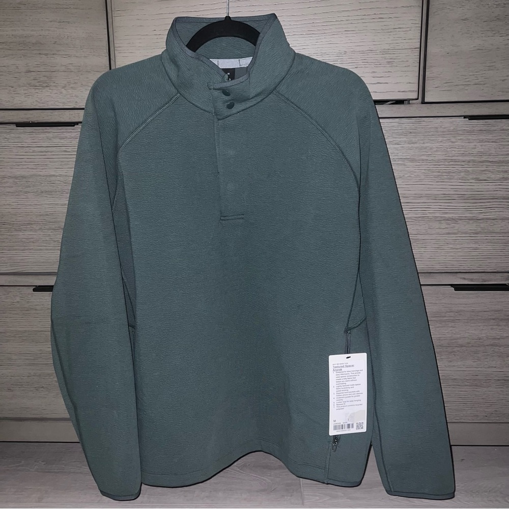 NWT Lululemon Mens Textured Spacer Anorak DKFR DARK FOREST SIZE M
